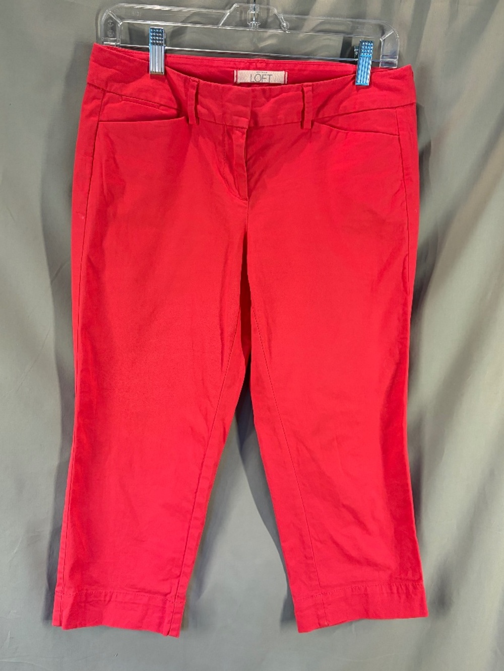 LOFT Petite Marisa Cropped Pants in Red color - Size 4P